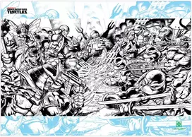 Teenage Mutant Ninja Turtles - Limited Edition Comic Art Print - Juodas and Baltas - 420 x 297mm (A3)