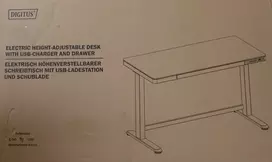 Digitus Išparduodama. Electric Height Adjustable Desk Height adjustment 72 - 121 cm Maximum load weight 50 kg Metal Baltas 24 mėn. DAMAGE