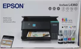 Išparduodama. Epson EcoTank L4360 Spausdintuvas / copier / scanner Colour Ink-jet A4/Legal Juodas PAŽEISTA PAKUOTĖ