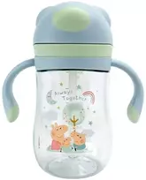Nuby - Peppa Pig Evie Straw Cup - Mėlyna - 240 ml