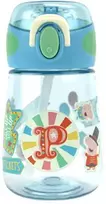 Nuby - Peppa Pig 2-in-1 Bottle - Mėlyna - 400 ml