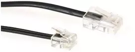 ACT Intronics modulinis telefono laidas tinklo kabelis RJ45/RJ-11 juodas