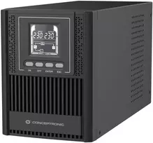 Conceptronic ZEUS52E1K 1000VA 900W Online Tower UPS, IEC, dvigubo konvertavimo (Online), 1 kVA, 900 W, sinusinis, 220 V, 240 V