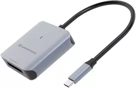 Conceptronic BIAN08G CFexpress 2.0 Type B kortelių skaitytuvas USB 3.2 Gen 2, CFexpress 2.0 Type B, pilkas, 10000Mbit/s, aliuminis, 2 TB, USB 3.2 Gen 2 Type-C