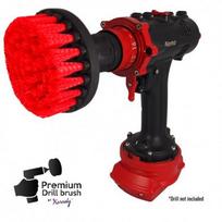IKRA Profesionalus valymo šepetys Premium Drill Brush - kietas, raudonas, 10 cm