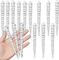 Ledo varvekliai eglutei, 12 vnt, 13 cm