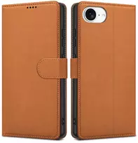 Dėklas Fancy Wallet Samsung A175 A17 4G/A176 A17 5G/A185 A18 4G/A186 A18 5G rudas