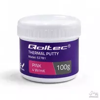 Qoltec aukšto laidumo pasta | Terminė masė Thermal Putty 4 W/m-K | 100 g | Rožinė