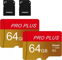 Yeecka Micro SD atminties kortelės 64GB, UHS-I C10 A1, su adapteriais, 2 vnt. B0FH8XR7MQ