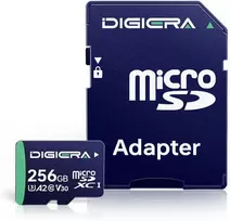 DIGIERA 256GB Micro SDXC atminties kortelė, UHS-I, 100MB/s, C10, U3, V30, DGCT100256