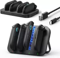 JSAUX magnetinė 4 vietų Nintendo Switch 2 Joy-Con valdiklių įkrovimo stotelė, GP0506