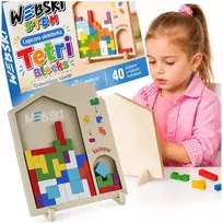 Medinė loginė dėlionė Webski, 40 kaladėlių