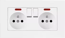 Plastrol Lizdas dvigubas lizdas 2p+su su jungikliu