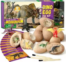 Dinozaurų kasinėjimo rinkinys QULKI, 12 kiaušinių