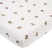 Meyco Baby medvilninė jersey paklodė su guma 60 × 120 cm, Bear Multicolor