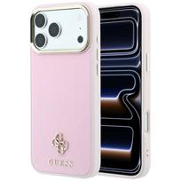 Dėklas Guess Saffiano Small 4G & Classic Logo MagSafe, skirtas iPhone 18 Pro / 17 Pro, rožinis