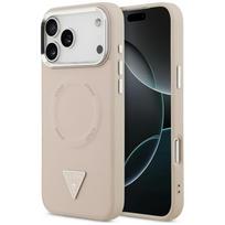 Dėklas Guess Triangle Logo MagSafe, skirtas iPhone 18 Pro Max / 17 Pro Max, rožinis