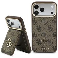 Dėklas Guess 4G su Magsafe pinigine, skirtas iPhone 18 Pro / 17 Pro, rudas