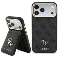 Dėklas Guess 4G su Magsafe pinigine, skirtas iPhone 18 Pro / 17 Pro, juodas