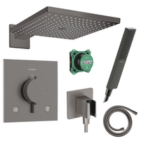 Potinkinė dušo sistema Hansgrohe Raindance E Brūžintas Juodas Chromas