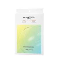 CELL FUSION C Radiance Vita Mask - Skaistinanti lakštinė veido kaukė su vitaminų kompleksu ir hialurono rūgštimis, 1 vnt