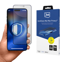 Apsauginis stiklas 3mk HardGlass Matt Max Privacy (Apple iPhone 18 Pro Max)