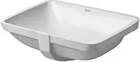 Duravit Starck 3 - Įmontuojamas praustuvas, 49x37 cm, be skylės maišytuvui, Alpine White 0305490000