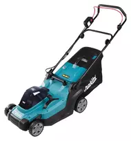 Makita LM004GM102 40V Max XGT belaidė vejapjovė su 2x 4.0Ah akumuliatoriais ir įkrovikliu, 43 cm pjovimo plotis