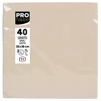 PROnappe Servetėlės Cream 2-Ply 19.0 x 19,0 cm 40 vnt.