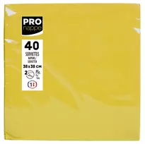 PROnappe Popierinės Servetėlės Geltonos 2-Sluoksnės 19,0 x 19,0 cm 40 Vnt