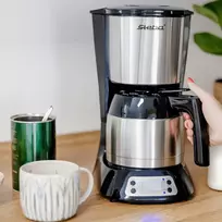Steba KM F3 Thermo kavos virimo aparatas su termo ąsočiu, 1.25 L, 1000 W, nerūdijantis plienas/juoda
