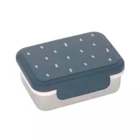 Lässig Happy Prints vaikiška nerūdijančio plieno priešpiečių dėžutė, 1 l, 17 x 13 x 6 cm, PP dangtelis su silikoniniu žiedu, tamsiai mėlyna