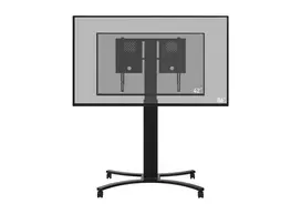 celexon Expert Adjust-4286MB elektrinis reguliuojamo aukščio ekrano vežimėlis, 42–86 colių, iki 136 kg, juodas