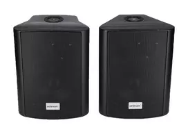 celexon 525-B aktyvių dvipusių garsiakalbių rinkinys, 2 x 30 W RMS, su sieniniais laikikliais, juodos spalvos (1000003398)