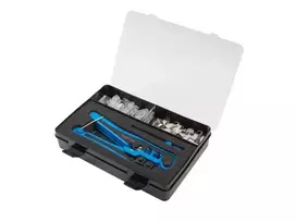 LANBERG NT-0303 Tinklo įrankių rinkinys – presavimo replės, kabelių nuėmiklis, 10x RJ45 Cat.5e kištukai