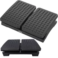 MOZOS FS8 Ergonomic Office Footrest - Adjustable Height & Tilt, Anti-Slip Massage Surface, Black