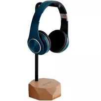 MOZOS HS-PRO-LIGHT medinis ausinių stovas, uosio mediena ir geležis, 35 cm, šviesiai rudos spalvos