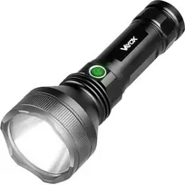 VAYOX VA0109 įkraunamas taktinis žibintuvėlis, 1900 lm, 20 W, 5000 mAh, USB-C, IPX5