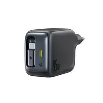 Baseus EnerCore CJ11 45W automobilinis įkroviklis su USB-C prievadu ir ištraukiamu USB-C laidu - Juoda
