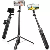 K&F Concept X97-C Selfie Stick Tripod 180 cm su MagSafe magnetiniu laikikliu ir Bluetooth nuotolinio valdymo pulteliu (Juoda)