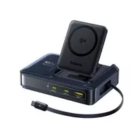 Baseus Nomos NH21 Qi2 160W 5-in-1 Wireless Charging Station with Retractable Cable - Juoda