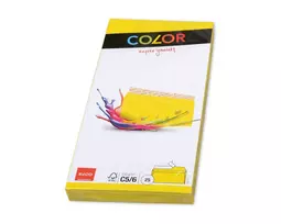 ELCO Color vokas C5/6 (114 x 229 mm), be langelio, su lipnia juostele, 100 g/m², geltona, 25 vnt. (74617.72)