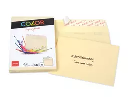 ELCO Color vokas C6 (114 x 162 mm), be langelio, su lipnia juostele, 100 g/m², kreminė (chamois), 25 vnt. (74634.41)