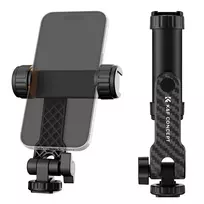 K&F Concept Tripod Mount Phone Holder su 1/4 colio sraigtu, 360° sukimu, išmaniesiems telefonams, juoda