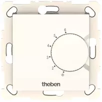 THEBEN RAMSES 741 S 230 V, 10 A elektroninis įleidžiamas kambario termostatas su sukamuoju reguliatoriumi, gryna balta