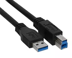 Kindermann 5773000012 USB 3.2 Gen 1 laidas, USB-A į USB-B, 2 m, juodas