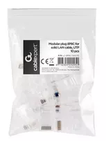Gembird Cablexpert universalus perleidžiamasis modulinis UTP kištukas 8P8C RJ45, gyslos iki 24 AWG, 10 vnt. pakelyje (LC-PTU-01/10)