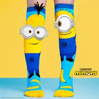 MADMIA NB001 vaikiškos kelnių kojinės su Minions 3D akinių dizainu