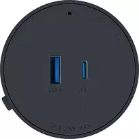 Schwaiger USB įkrovimo adapteris moduliniam maitinimo bėgeliui, juodas (MSPS0310)
