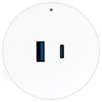 Schwaiger USB įkrovimo adapteris moduliniam maitinimo bėgeliui, baltas (MSPW0310)